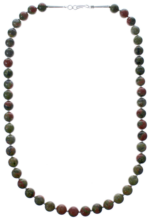 Southwestern Unakite Bead Necklace KX121084